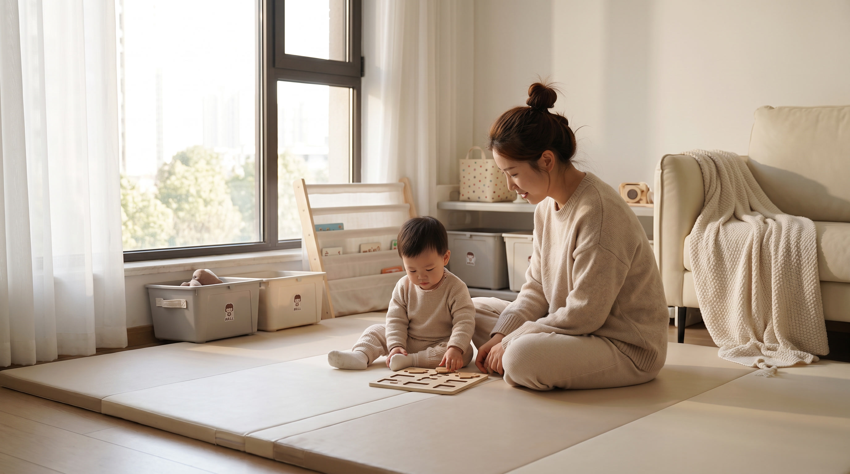 PU Leather Foldable Baby Play Mat