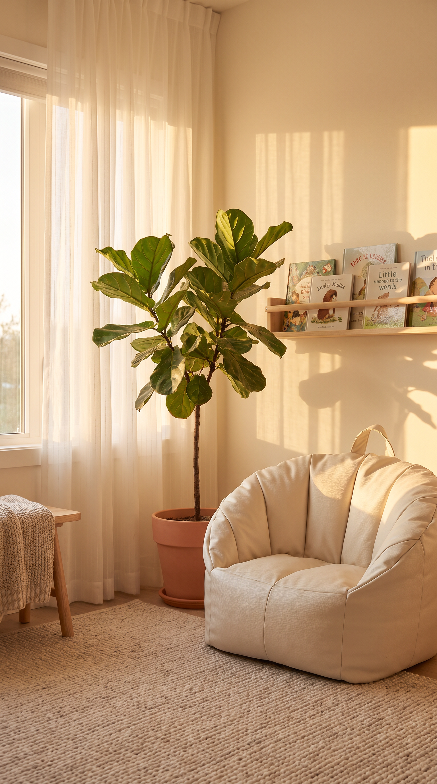 Scalloped child's sofa