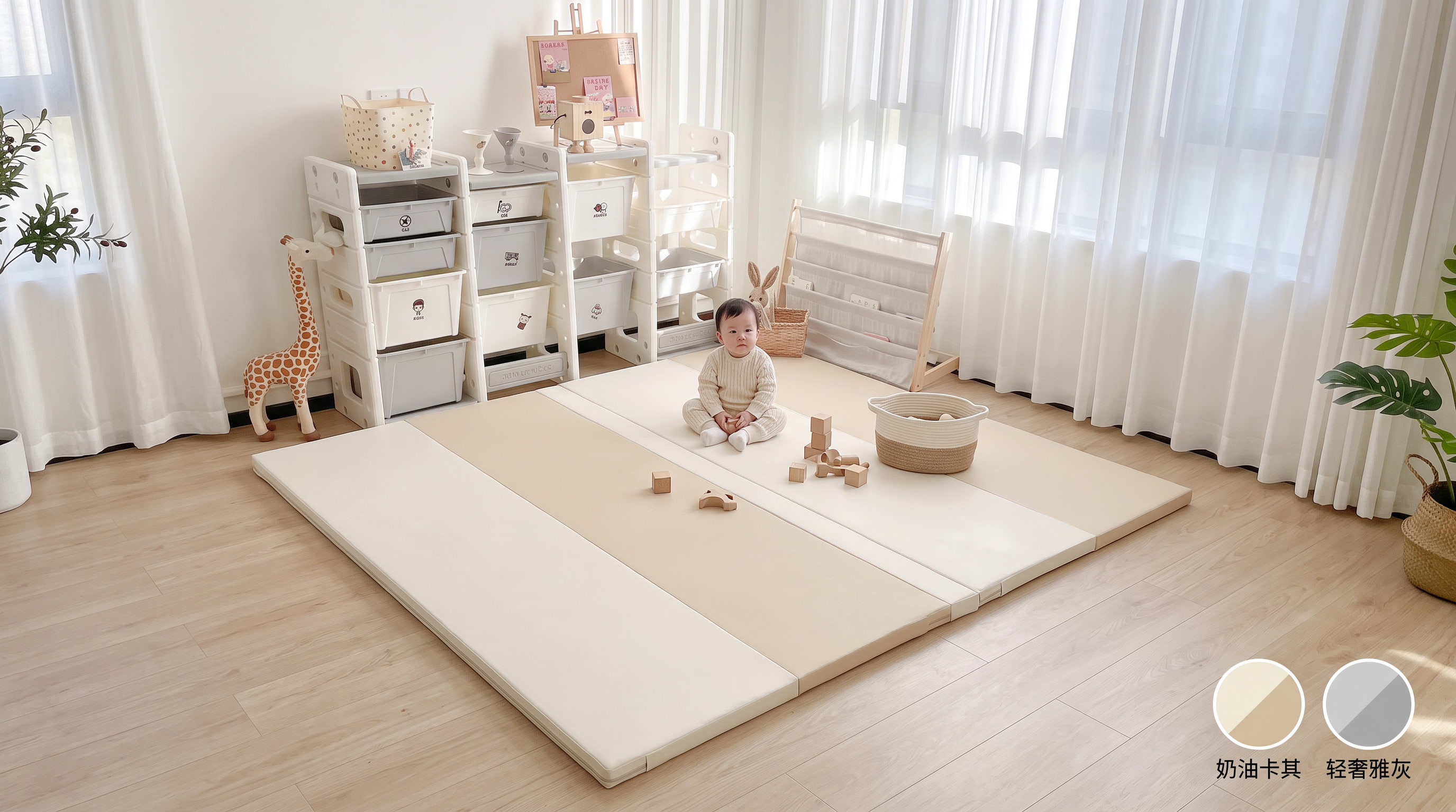 PU Leather Foldable Baby Play Mat