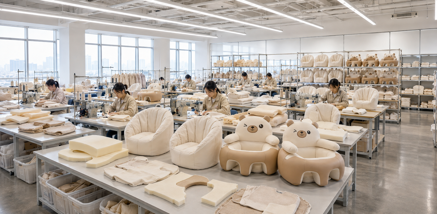 A professional team for manufacturing baby and mother products