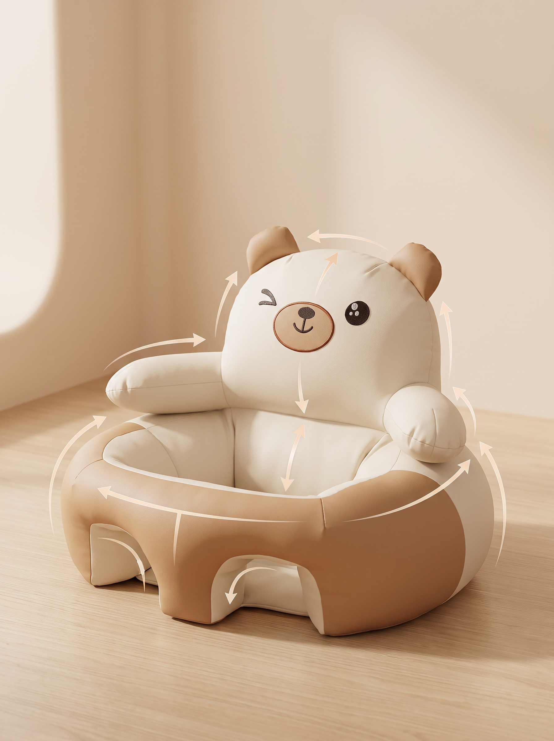 Cute Bear Baby Floor Seat