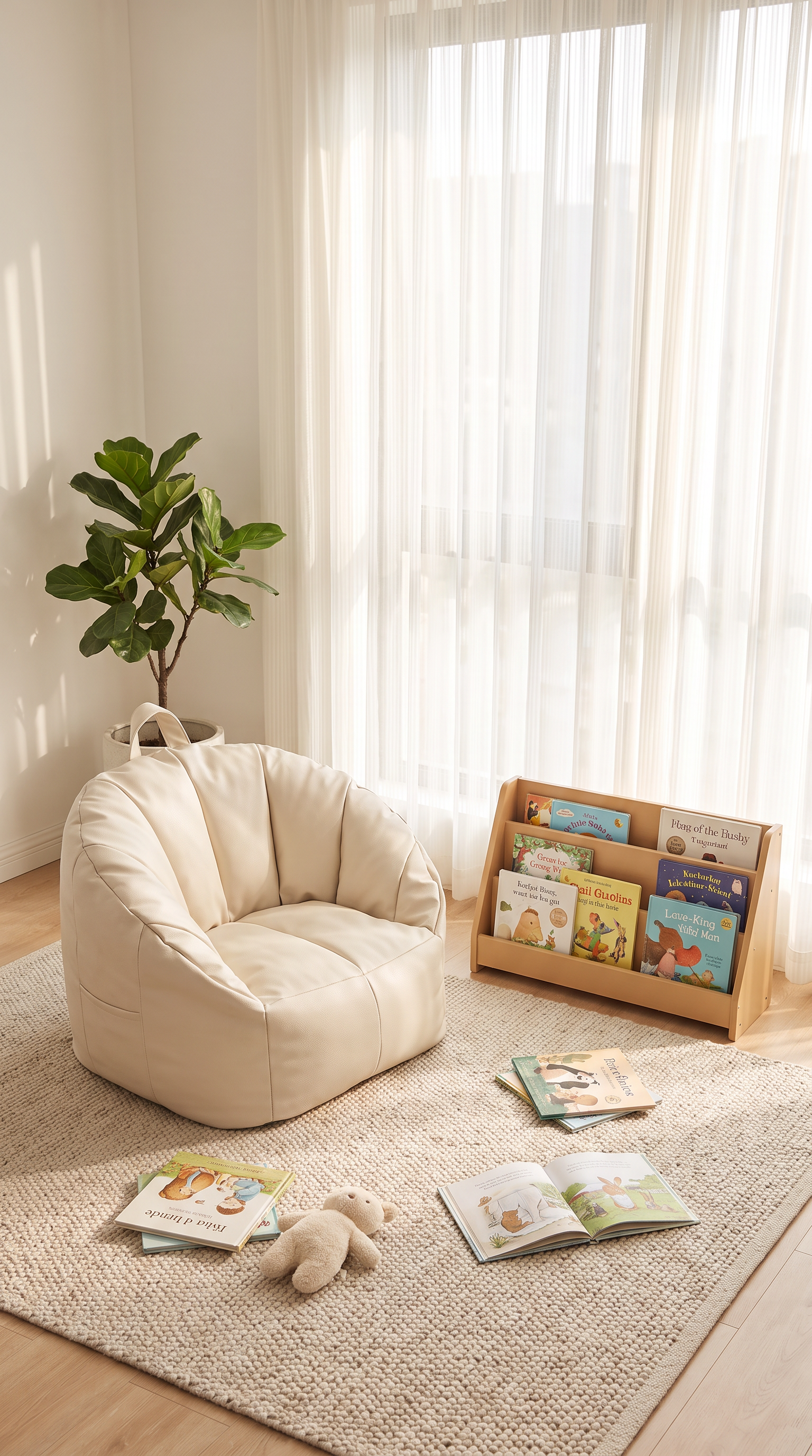 Scalloped child's sofa
